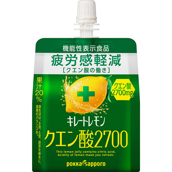 キレートレモン クエン酸2700ゼリー(165g)×6パック入り【機能性表示食品】