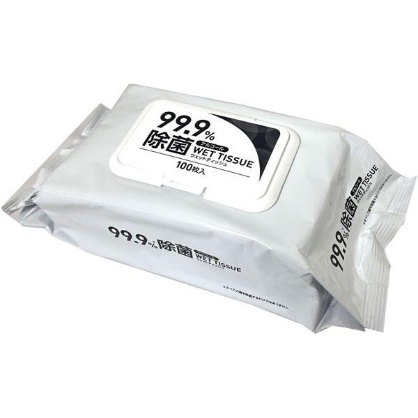 蓋付きアルコールウェットティッシュ 100枚