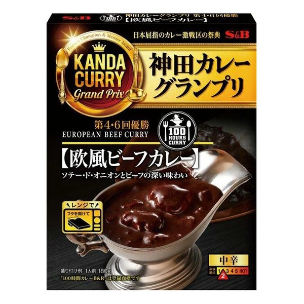 神田カレーグランプリ 100時間カレーB&R 欧風ビーフカレー 180g×30個 (1ケース)