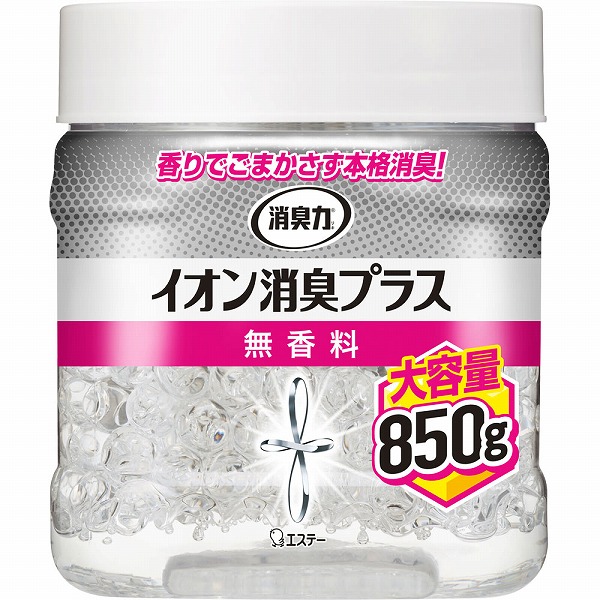 エステー 消臭力クリアビーズ イオン消臭プラス 大容量 本体 無香料 850g