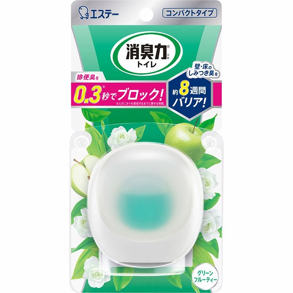 エステー 消臭力 コンパクト トイレ用 本体 グリーンフルーティー 6mL×1個