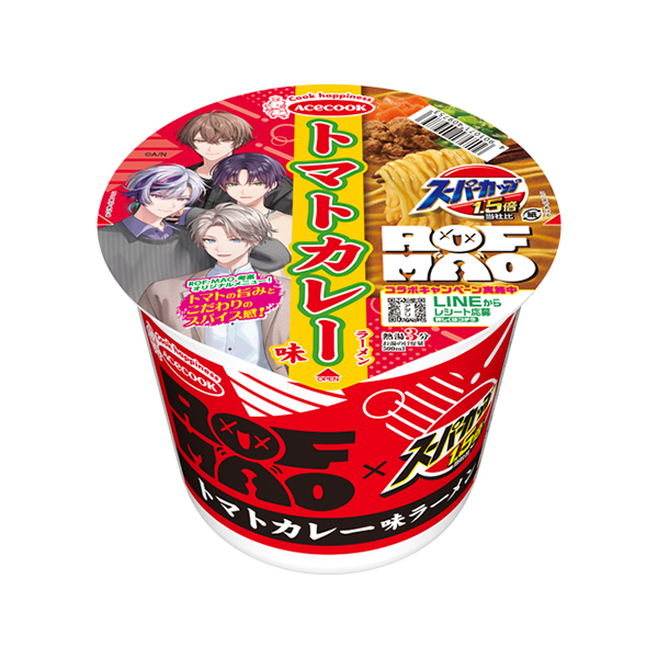 エースコック スーパーカップ1.5倍×ROF-MAOトマトカレー味ラーメン 104g×12個 (1ケース)