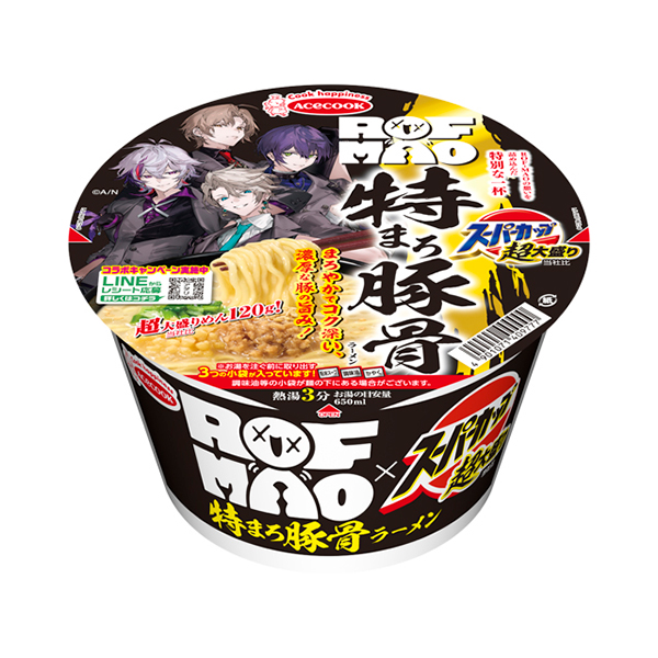 エースコック スーパーカップ超大盛り×ROF-MAO特まろ豚骨ラーメン 146g×12個 (1ケース)