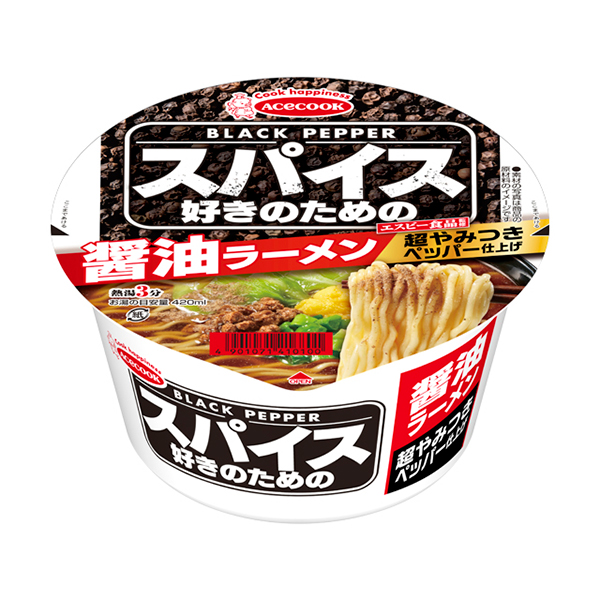 エースコック スパイス好きのための醤油ラーメン 60g×12個 (1ケース)