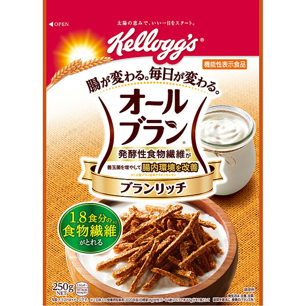 ケロッグ オールブランブランリッチ 250g×6個入り×2箱 (計12個) 【機能性表示食品】