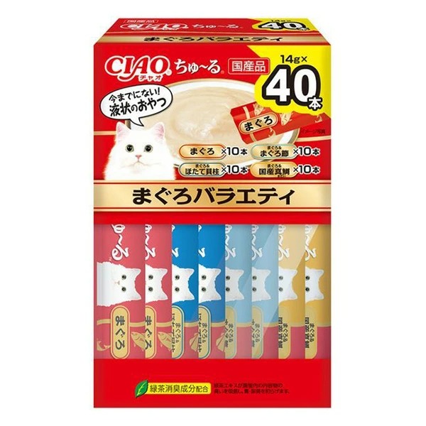 CIAOちゅーる まぐろバラエティ 14g×40本×8箱入り (1ケース)