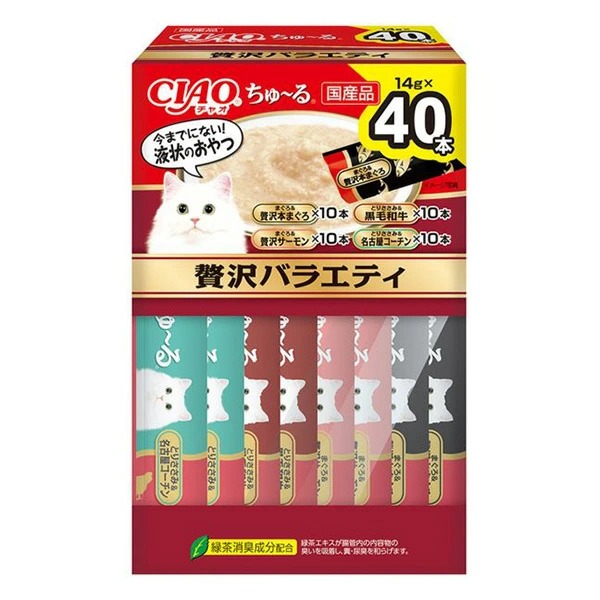 CIAOちゅーる 贅沢バラエティ 14g×40本×8箱入り (1ケース)