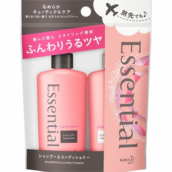 エッセンシャル ふんわりうるツヤ シャンプー&コンディショナー ミニセット 90ml