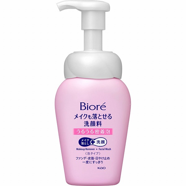 ビオレ メイクも落とせる洗顔料 うるうる密着泡 本体 160mL　花王