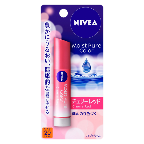 ニベア モイストピュアカラーリップ チェリーレッド  花王