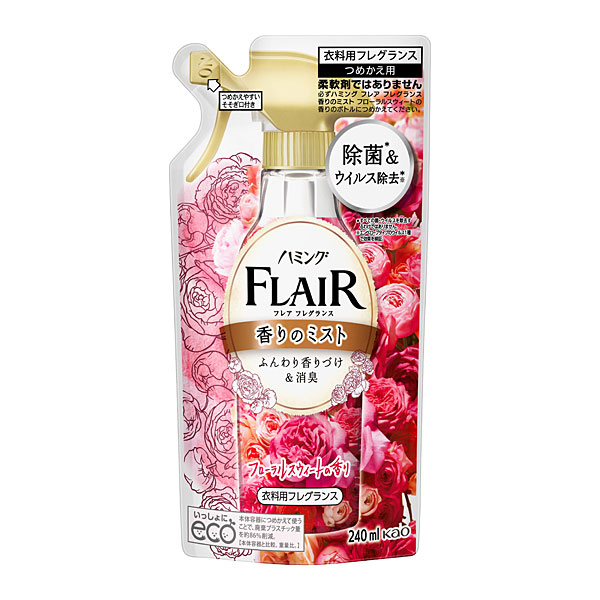ハミングフレア フレグランスミスト フローラル＆スウィート つめかえ用 240ml　花王