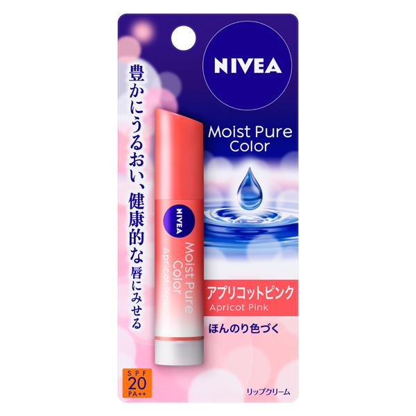 ニベア モイストピュアカラーリップ アプリコットピンク   花王