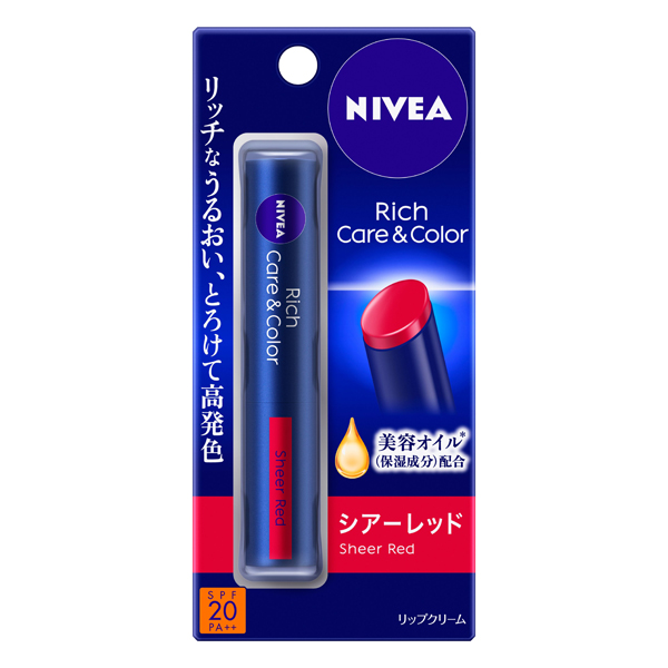 ニベア リッチケア＆カラーリップ シアーレッド　 花王