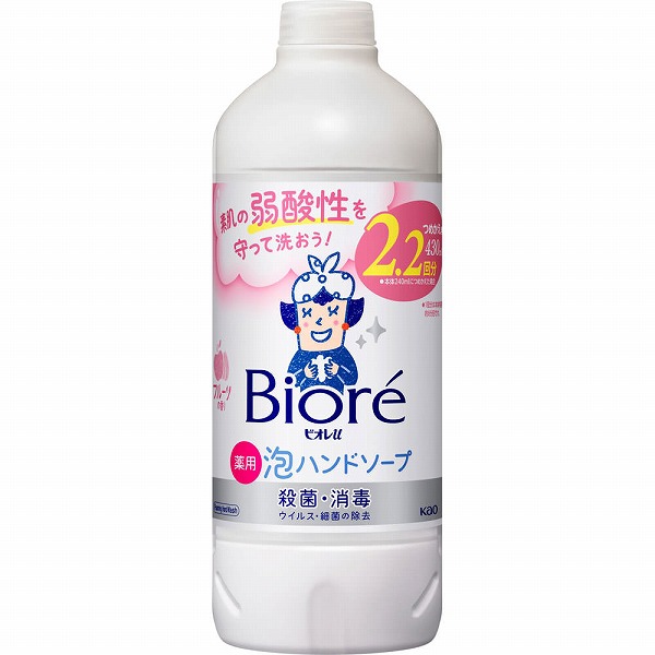 【医薬部外品】ビオレｕ 泡ハンドソープ フルーツの香り つめかえ用 430mL　　花王