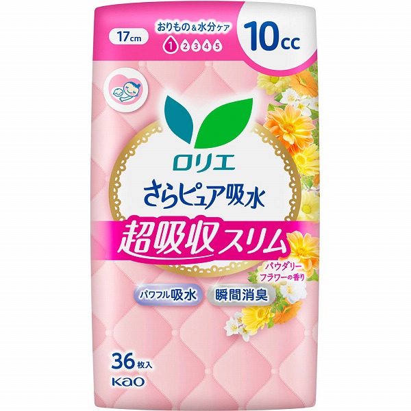ロリエさらピュア吸水 超吸収スリム 10cc パウダリーフラワーの香り 36枚×3袋セット