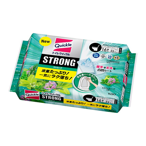 トイレクイックル　ストロング　エクストラハーブの香り　つめかえ用　１６枚 　花王