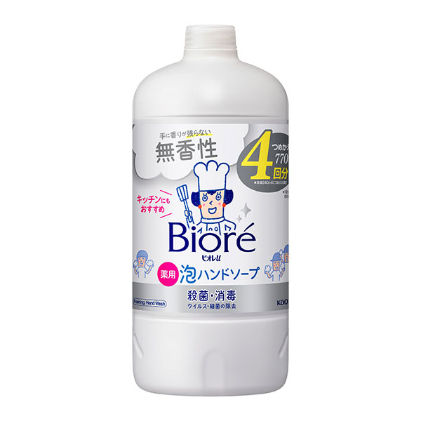 ビオレｕ　泡ハンドソープ　無香　つめかえ用　(医薬部外品) 770ml 　花王