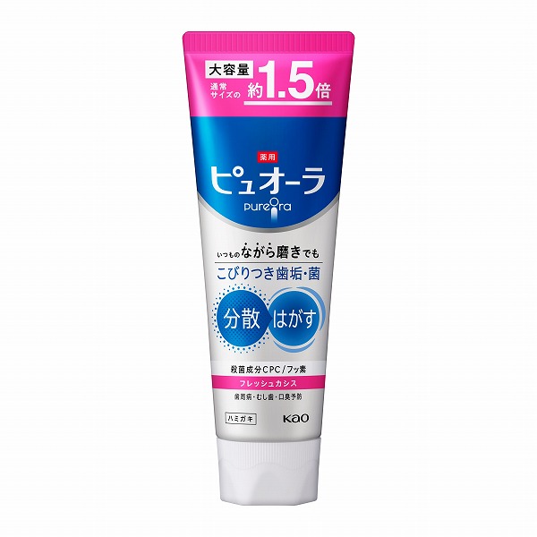 【医薬部外品】薬用ピュオーラ ハミガキ フレッシュカシス 大容量 170g　花王
