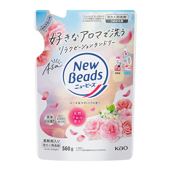 ニュービーズ ローズ＆マグノリアの香り つめかえ用 560g　花王