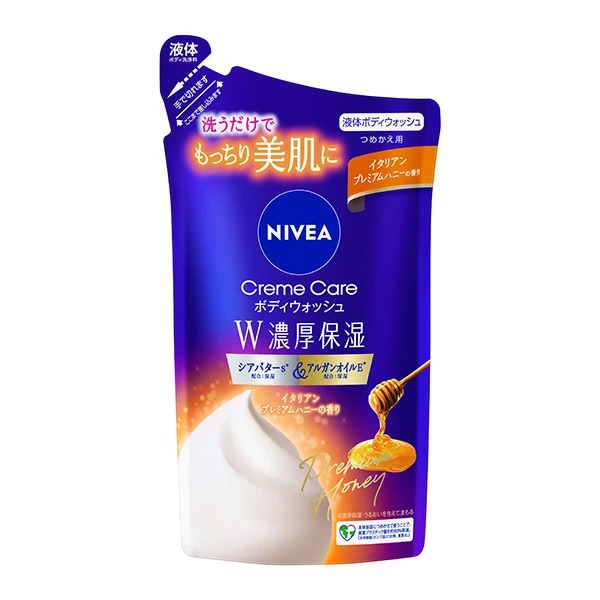 花王 ニベア クリームケアボディウォッシュ W濃厚保湿 イタリアンプレミアムハニーの香り つめかえ用 340ml　花王