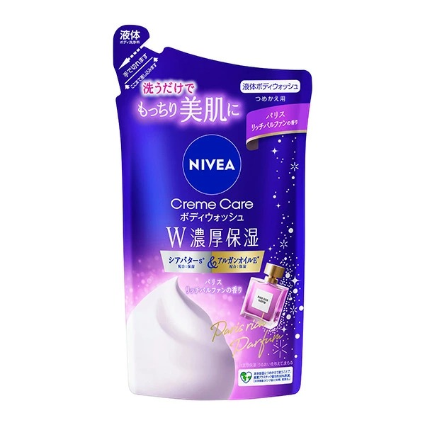 花王 ニベア クリームケアボディウォッシュ W濃厚保湿 パリスリッチパルファンの香り つめかえ用 340ml