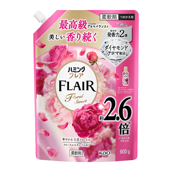 花王 ハミングフレア フローラルスウィート スパウトパウチ 900g　花王