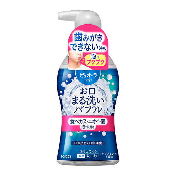 ピュオーラ 泡で出てくる洗口液 クリアミント 180ml【医薬部外品】