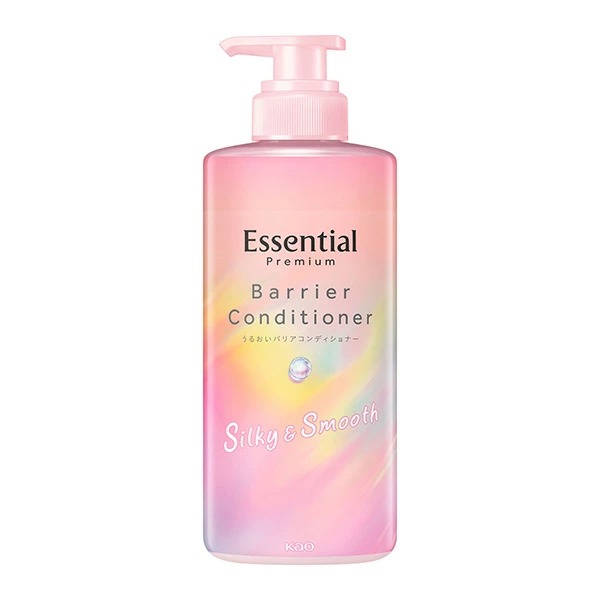 花王 エッセンシャル プレミアム うるおいバリアコンディショナー シルキー&スムース ポンプ 450ml　花王