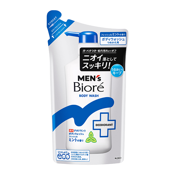 花王 メンズビオレ 薬用デオドラントボディウォッシュ フレッシュなミントの香り つめかえ用 360ml【医薬部外品】