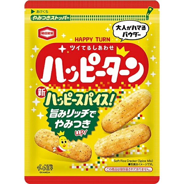 ハッピー商品 亀田 ハッピーターン スパイス 73g×12袋(1ケース)（YB）