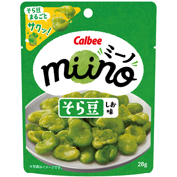 カルビー miino そら豆しお味 28g×12袋入り (1ケース)