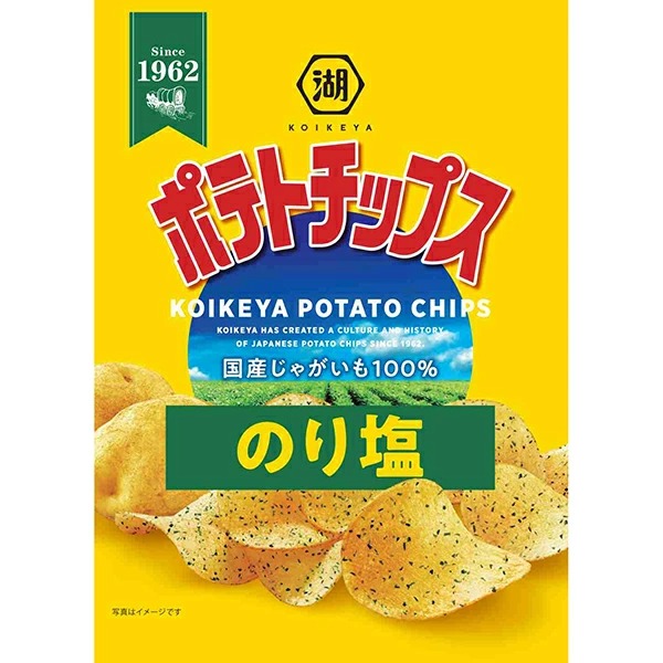 湖池屋 ポテトチップスのり塩 55g×12袋入り (1ケース)