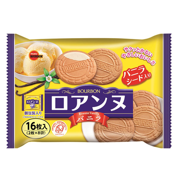 ブルボン  ロアンヌバニラ 16枚入×12個入り(1ケース)