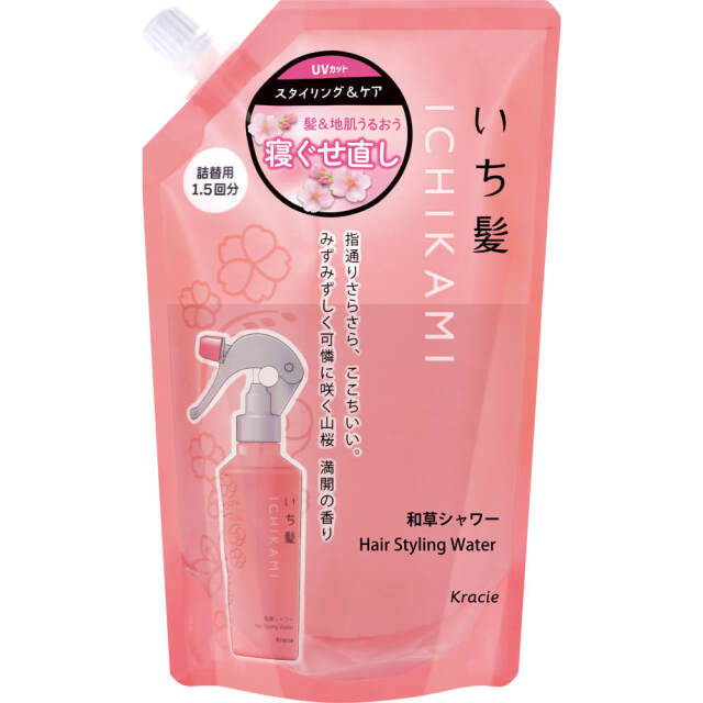 いち髪 髪&地肌うるおう寝ぐせ直し和草シャワー 詰替用 375mL