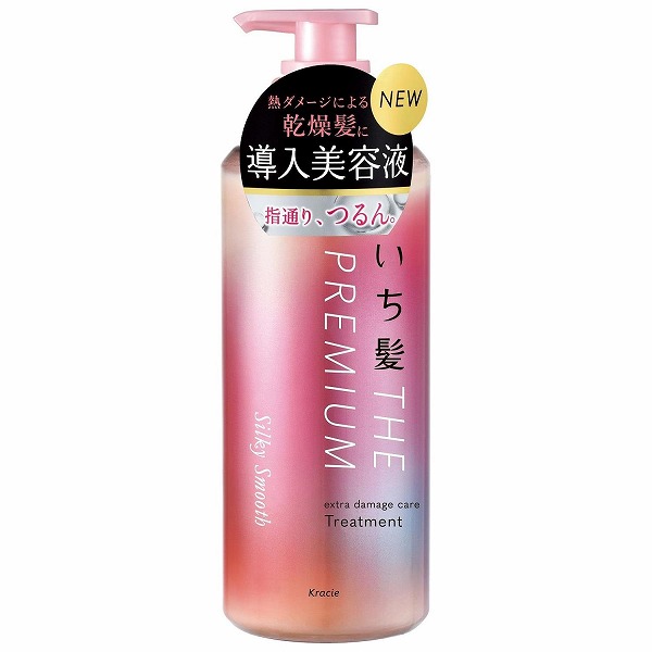 いち髪 THE PREMIUM エクストラダメージケアトリートメント (シルキースムース) 本体 (480ml)