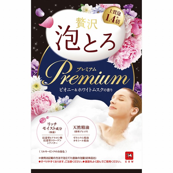 お湯物語 贅沢泡とろ プレミアム 入浴料 ピオニー＆ ホワイトムスクの香り 40g