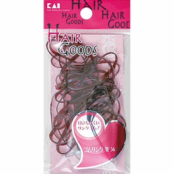 貝印 Hair Goods ゴムリング 茶 36個