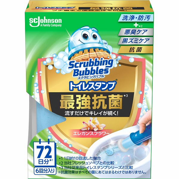 スクラビングバブルトイレスタンプ最強抗菌本体エレガンスフラワー 38g