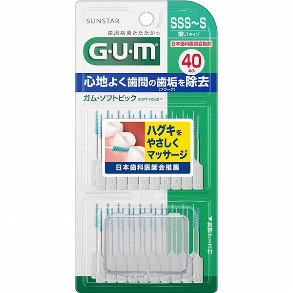GUM ガム歯周プロケア ソフトピック SSS～S 40本 ガム歯周プロケア ソフトピック ［サイズSSS～S］ 40本