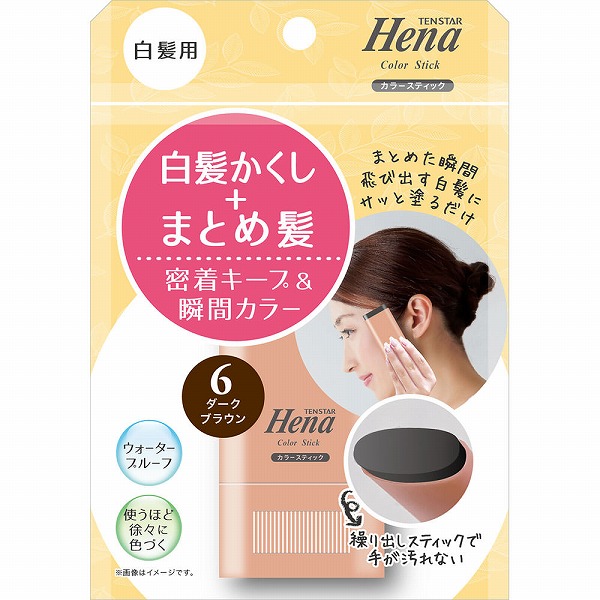 テンスター ヘナ 白髪用カラースティック6 15g