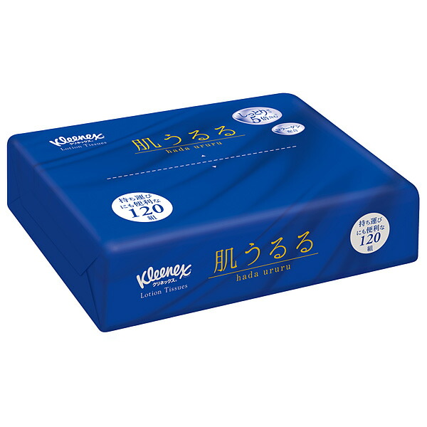 クリネックス ティシュー ローション 肌うるるソフトパック 120組 24個入り (SH)【ケース販売】