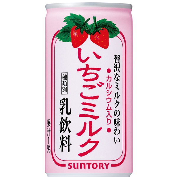 サントリー いちごミルク 190g缶 30本入り×1ケース【クレジット