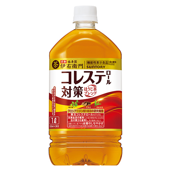 サントリー 伊右衛門プラスコレステロール対策 1L×12本入り (1ケース) 【機能性表示食品】