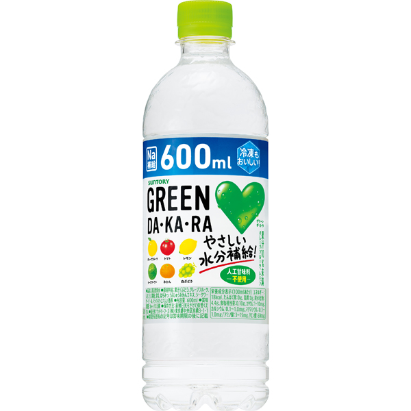 サントリー　グリーンダカラ　600ml×24本（1ケース）（KT）