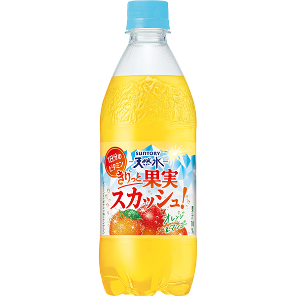 サントリー 天然水きりっと果実スカッシュ！オレンジ＆マンゴー 500ml×24個 (1ケース)