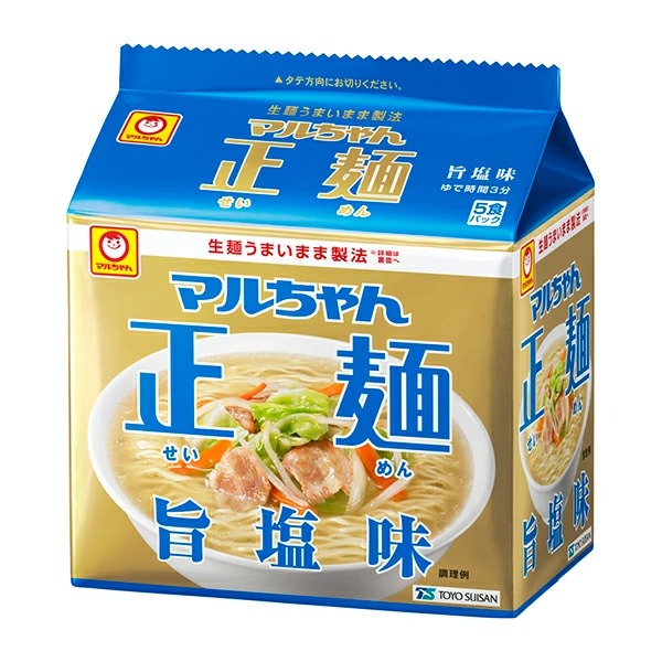 マルちゃん 正麺 旨塩味 5食×18個入り (1ケース)