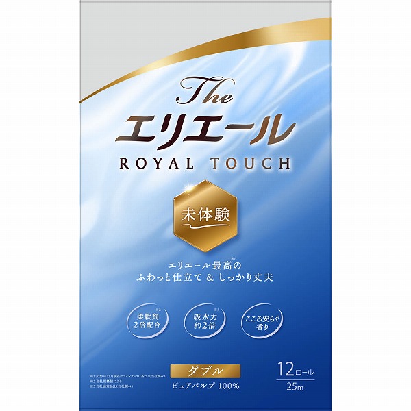 The エリエール トイレットティシュー (ダブル) 25m×12ロール×6袋入り(1ケース)