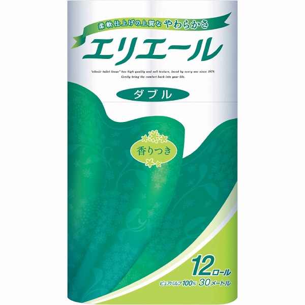 エリエール トイレットティシュー (ダブル) 12ロール×6セット入り (1ケース)