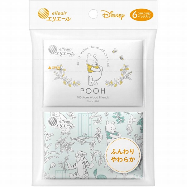 エリエール ディズニーポケット (カジュアル) 24枚 (12組)×6パック×24セット入り (1ケース)