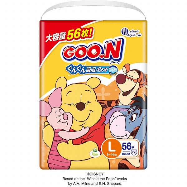 グーン ぐんぐん吸収パンツ Lサイズ 56枚×3袋入り